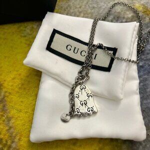 Gucci Ghost Pendant Necklace – Authentic – With Box & Pouch